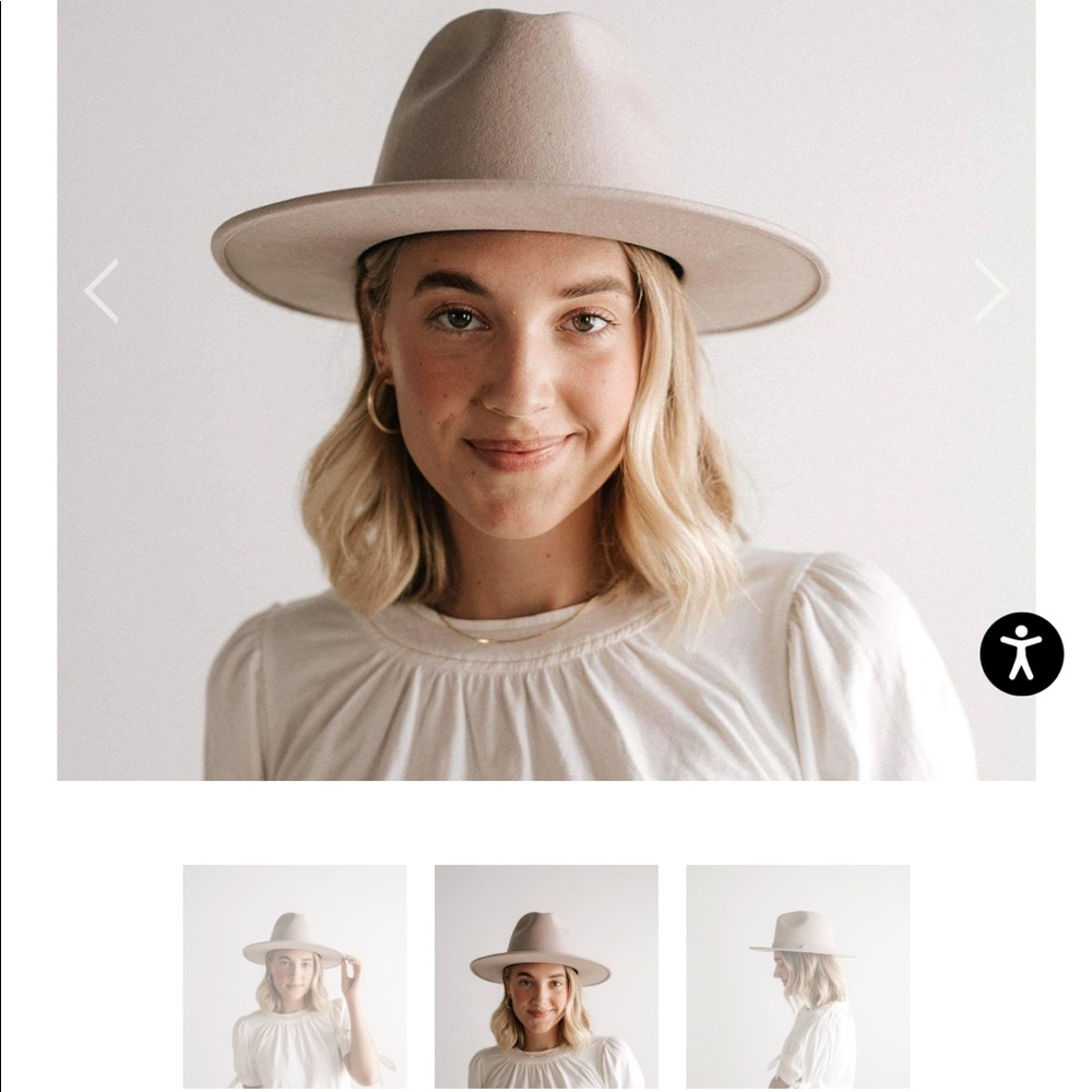 Gigi Pip Wes Fedora - Ivory (s/m) BRAND NEW